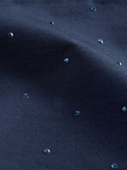 Navy Embellished Gem Oversized 100% Cotton Shirt - Image 7 of 7