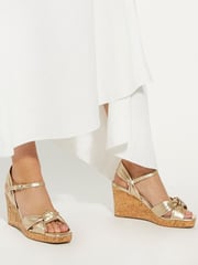 Dune London Gold Kaino Knotted Wedges - Image 1 of 6