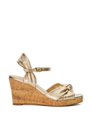Dune London Gold Kaino Knotted Wedges - Image 3 of 6