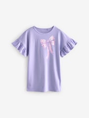 White/Blue Bow Nighties 2 Pack (3-16yrs) - Image 2 of 6