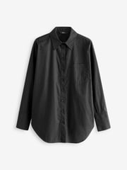 Black Gem Embellished Oversized 100% Cotton Shirt - Image 5 of 7
