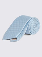 MOSS Blue Textured Tie - Image 1 of 4