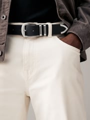Black Faux Leather Western Buckle Belt - Image 1 of 3