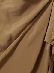 Reiss Toffee Amara Drape Front Maxi Skirt - Image 6 of 6