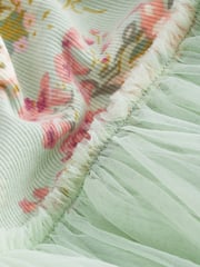 Green Long Sleeve Mesh Dress (3mths-7yrs) - Image 7 of 7