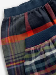 Green/Orange 2 Pack Long Sleeve Woven Check Pyjamas (3-16yrs) - Image 7 of 8