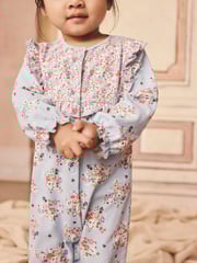 Blue Cath Kidston Floral Baby 100% Cotton Sleepsuits 3 Pack - Image 16 of 16