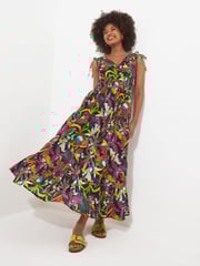 Joe Browns Multi Sleeveless Tropical Print Cotton Maxi Sundress - Image 2 of 7