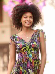 Joe Browns Multi Sleeveless Tropical Print Cotton Maxi Sundress - Image 4 of 7
