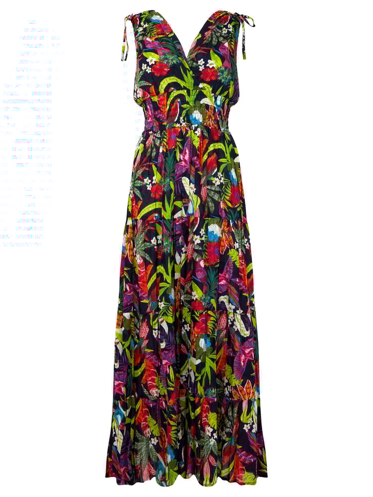 Joe Browns Multi Sleeveless Tropical Print Cotton Maxi Sundress - Image 7 of 7