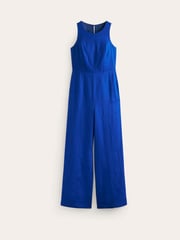 Boden Blue Carla 100% Linen Jumpsuit - Image 5 of 5