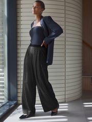 Black Premium Pull On Diamonte Trousers - Image 1 of 8