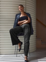 Black Premium Pull On Diamonte Trousers - Image 2 of 8