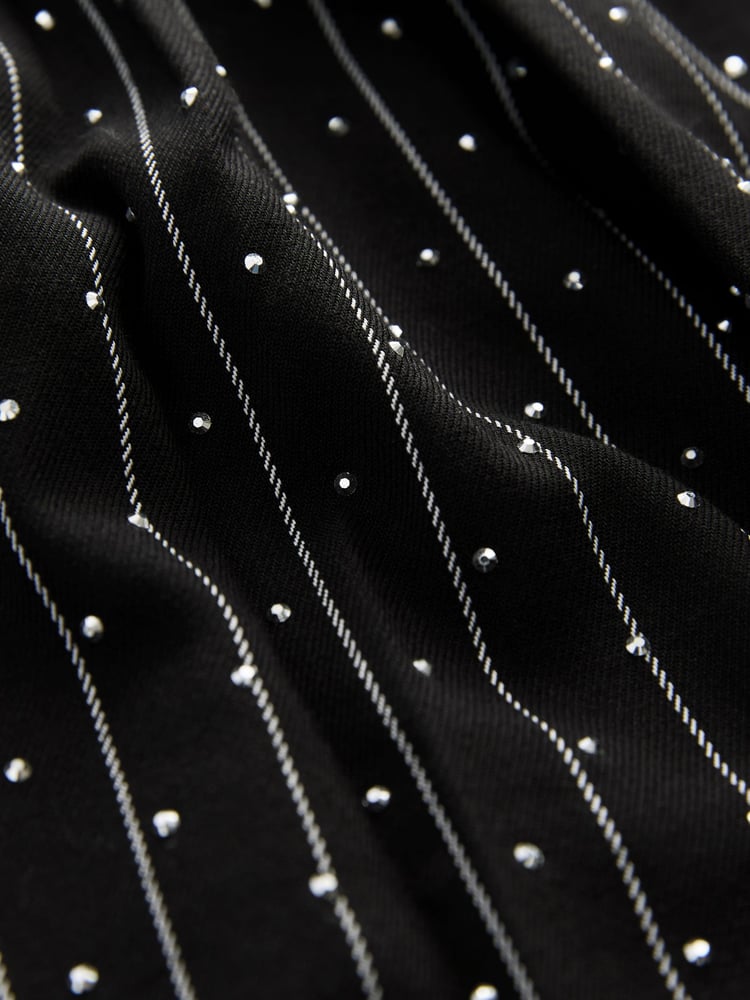 Black Premium Pull On Diamonte Trousers - Image 8 of 8