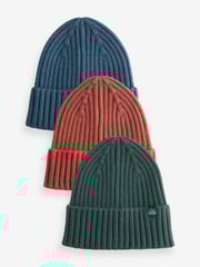 Autumnal Knitted Beanies 3 Pack (1-16yrs) - Image 1 of 5