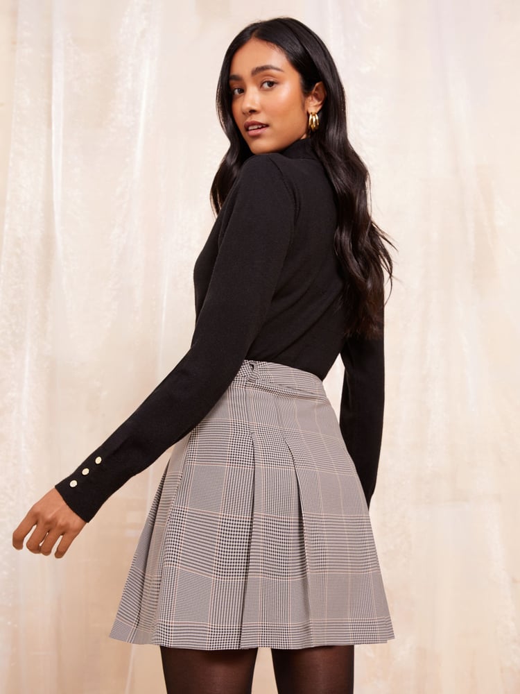 Friends Like These Grey Check Mini Skirt - Image 4 of 4