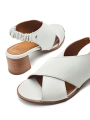 Moda in Pelle Prinia Cross-Over Low Block Elastic Sandals - Image 4 of 4