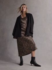 Black Tabitha Simmons Kitten Heel Elvina Leather Ankle Boots - Image 3 of 10