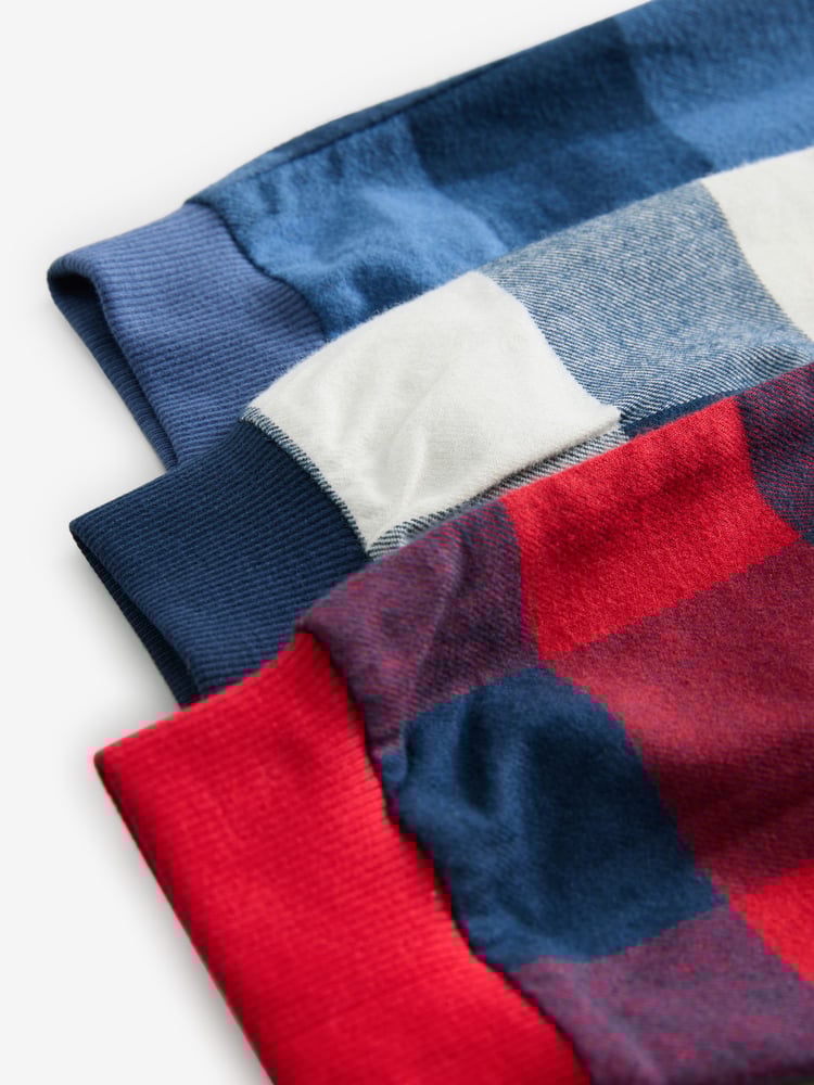 Red/Navy/Blue Vehicle Check Woven Bottom Pyjamas 3 Pack (9mths-8yrs) - Image 11 of 11 Red/Navy/Blue Vehicle Check Woven Bottom Pyjamas 3 Pack (9mths-8yrs) - Image 11 of 11