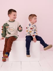 JoJo Maman Bébé Navy Blue & Denim Blue 2-Pack Velour Pocket Joggers - Image 7 of 7