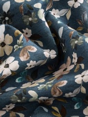 Blue Ditsy Floral Slim Fit Signature Single Cuff 100% Cotton Formal Shirt - Image 5 of 5