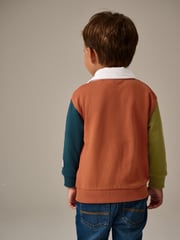 Green 100% Cotton Long Sleeve Rugby Polo Shirt (3mths-7yrs) - Image 3 of 8