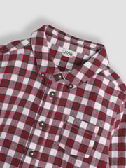 JoJo Maman Bébé Burgundy Gingham Shirt - Image 3 of 3