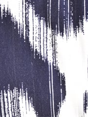 Live Unlimited Blue Curve Geo Print Tie Neck Blouse - Image 8 of 8