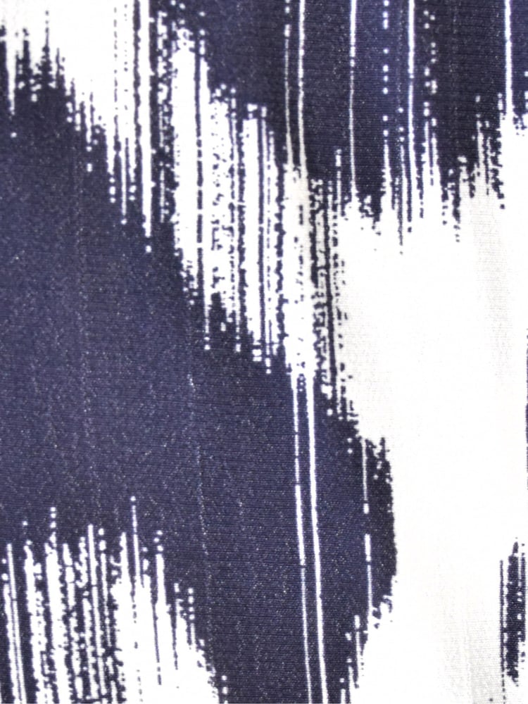 Live Unlimited Blue Curve Geo Print Tie Neck Blouse - Image 8 of 8