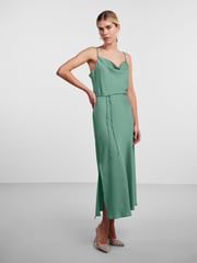 Y.A.S Green Satin Cowl Neck Slip Dress - Image 3 of 5