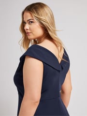 Yours Curve Blue London Tuxedo High Low Dress - Image 5 of 6