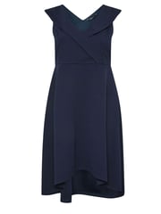 Yours Curve Blue London Tuxedo High Low Dress - Image 6 of 6