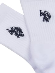 U.S. Polo Assn. White 100% Cotton Quarter Sports Socks 5 Pack - Image 2 of 2