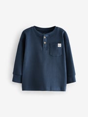 Navy/Camel Plain 3 Pack Relaxed Fit Pyjamas (9mths-12yrs) - Image 8 of 12
