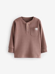 Navy/Camel Plain 3 Pack Relaxed Fit Pyjamas (9mths-12yrs) - Image 9 of 12