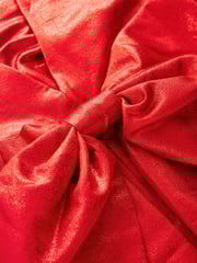 Scarlet Glitter Red Bow Back Glitter Mini Dress - Image 4 of 7