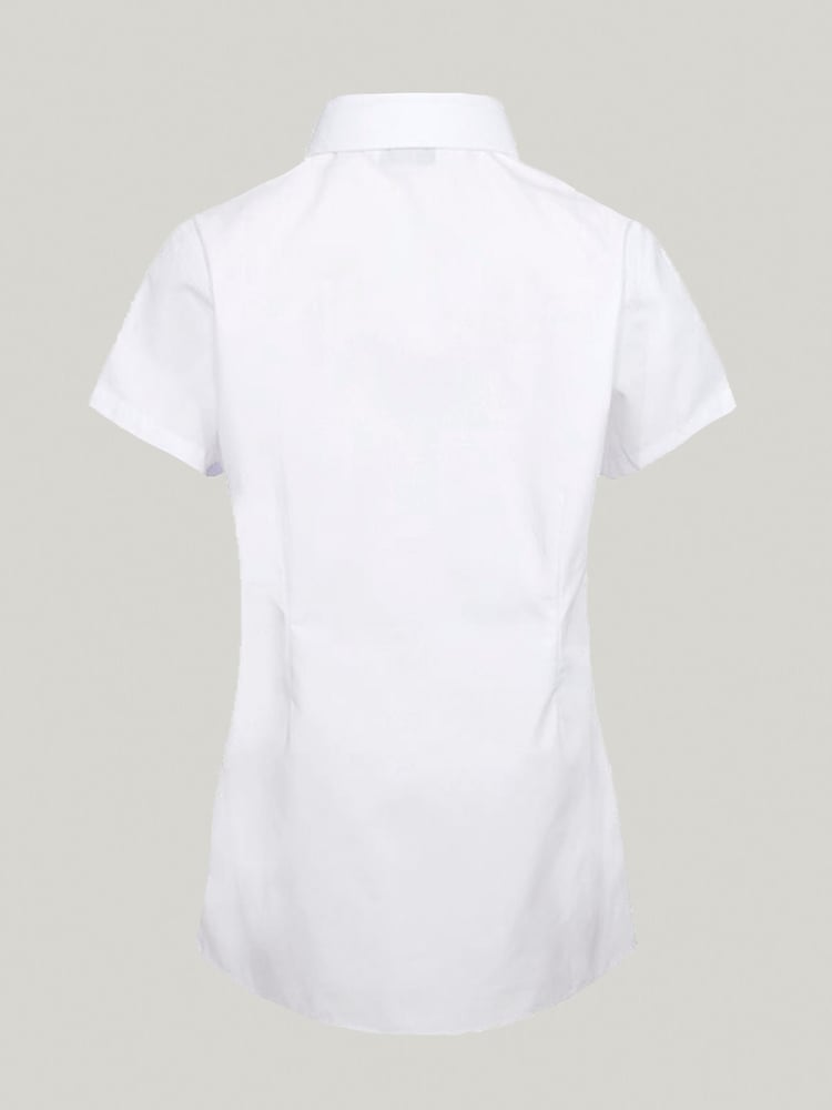Trutex White Regular Fit Short Sleeve 3 Pack School Shirts - Image 6 of 6