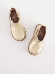 Gold Wide Fit (G) Chelsea Ankle Boots - Image 3 of 6