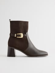 Chocolate Brown Forever Comfort® Buckle Ankle Boots - Image 5 of 8