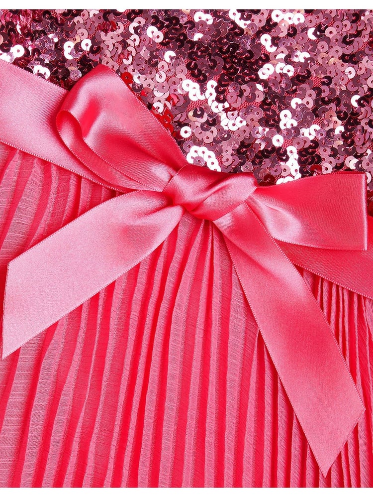 Monsoon Pink Sequin Pleated Truth Dress - Image 3 of 3