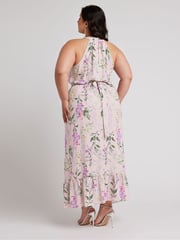 Yours Curve Pink YOURS LONDON Curve Pink Floral Print Maxi Dress - Image 3 of 4