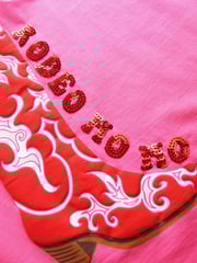 Pink Christmas Short Sleeve 100% Cotton T-Shirt - Image 6 of 7