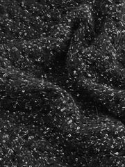 Black Sparkle Sequin Mesh Knitted Half Sleeve Jumper - Image 9 of 9