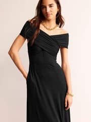Boden Black Petite Bardot Jersey Maxi Dress - Image 3 of 5