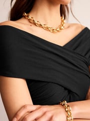 Boden Black Petite Bardot Jersey Maxi Dress - Image 4 of 5