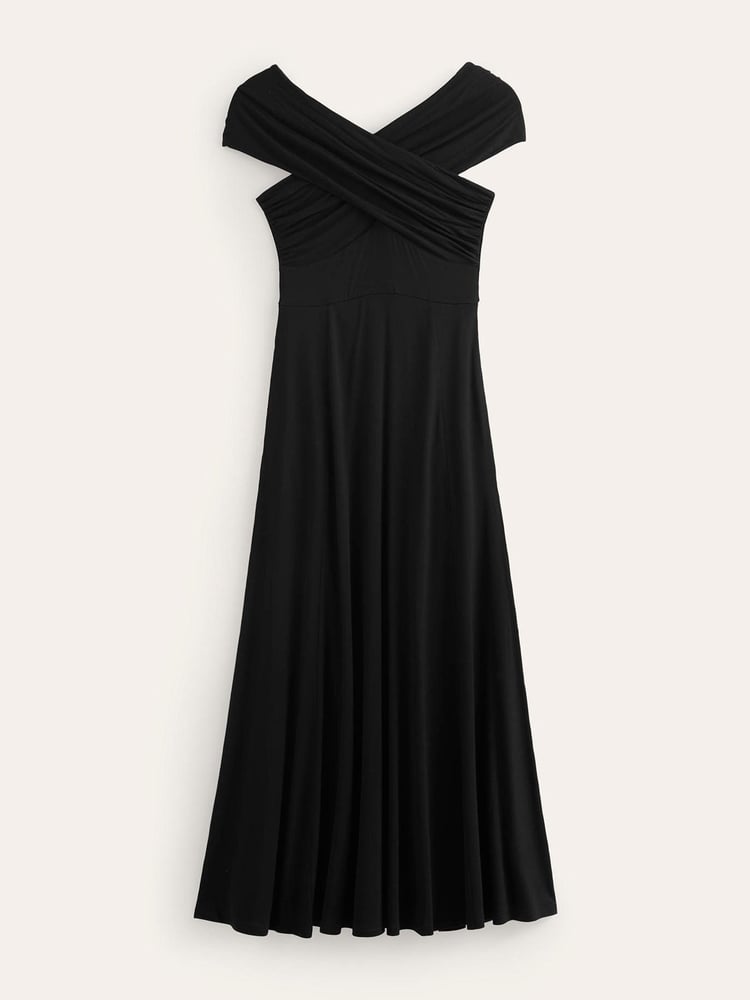 Boden Black Petite Bardot Jersey Maxi Dress - Image 5 of 5