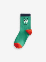 Bright Monster Smiles Print Cotton Rich Socks 5 Pack - Image 2 of 6