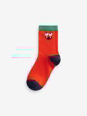 Bright Monster Smiles Print Cotton Rich Socks 5 Pack - Image 4 of 6
