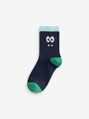 Bright Monster Smiles Print Cotton Rich Socks 5 Pack - Image 6 of 6