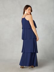 Live Unlimited Blue Curve Petite Ruffle Tiered Maxi Dress - Image 4 of 4